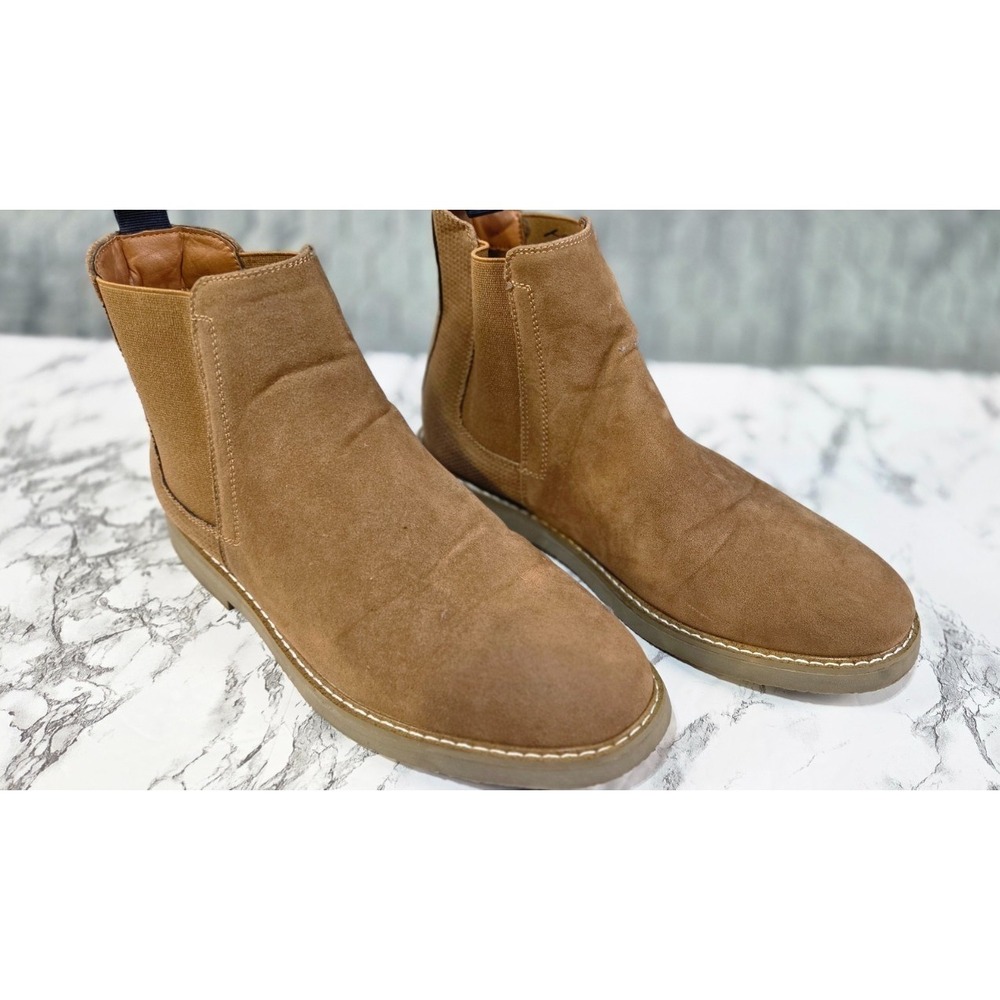 Vance Co. Marshall Mens Ankle Comfort‎ Pull On Chelsea Boots Taupe Size 10.5